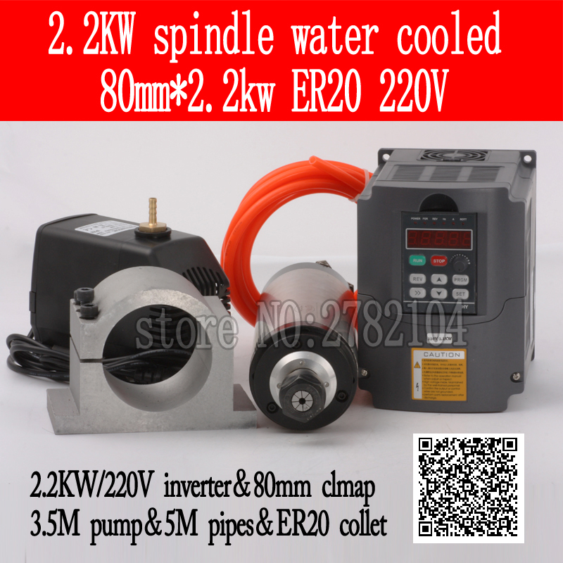 Kit de husillo refrigerado por - 2.2Kw Water Cooled Spindle Kit Vfd reseña y precio